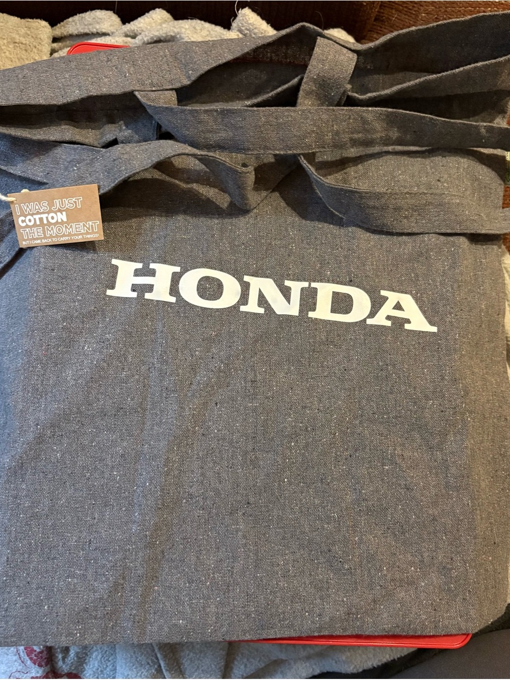 Honda Merch Cotton tote bag gray recycled material